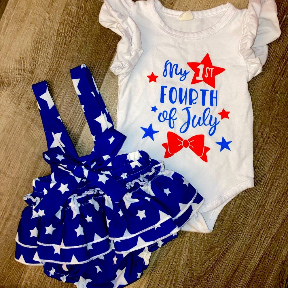 My 1st Fourth (4th) of July Outfit 3-6/6-9 months (size 80)